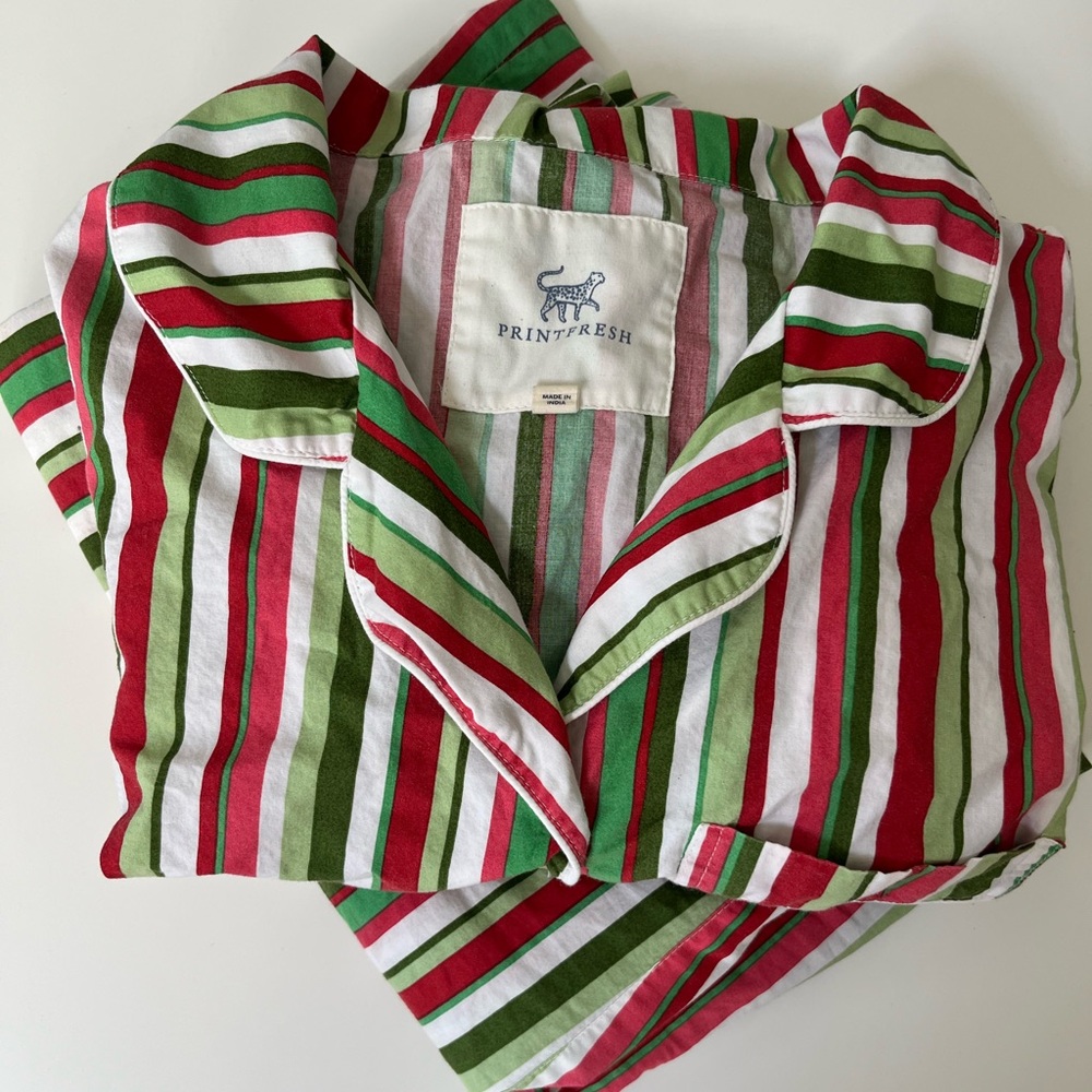 Printfresh Pajama Set- Candy Cane Stripe